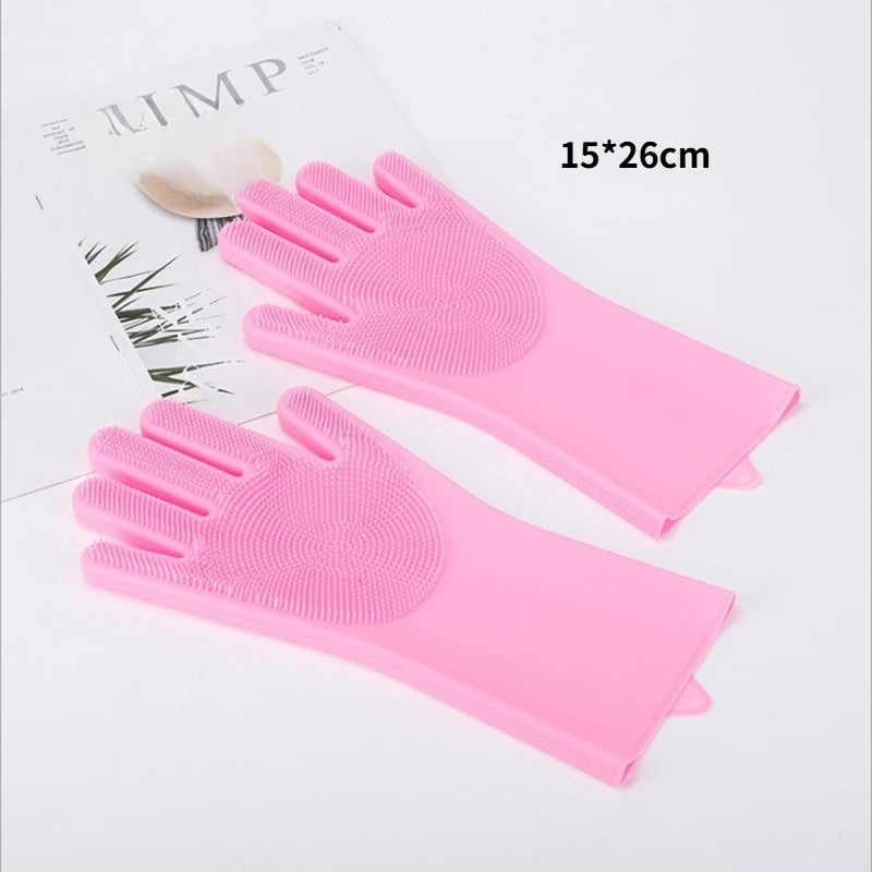 Silicone Cleaning Gloves – Waterproof Kitchen Scrubbing Gloves Silicone Cleaning Gloves Babs