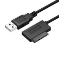 USB 2.0 to Mini SATA 13-Pin Adapter Cable for Laptop DVD Drive USB Drive Adapter Babs black