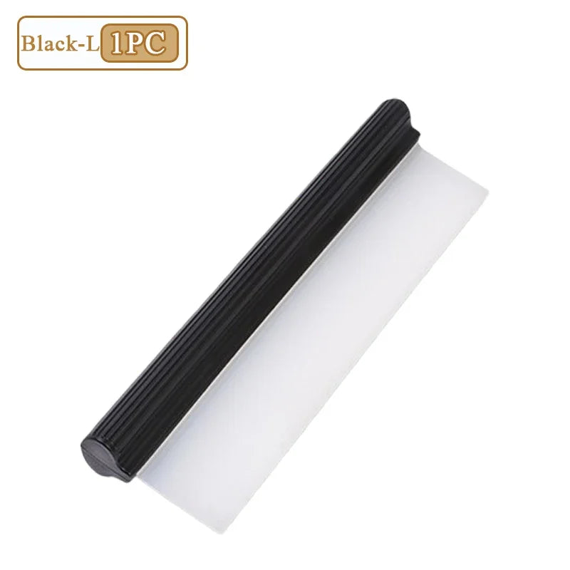Silicone Car Window Squeegee Wiper Blade Scraper 1/2/4 PCS Car Window Squeegee Babs Black-L-1PC
