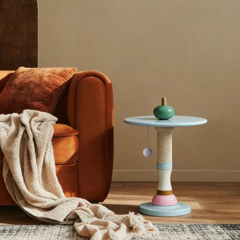 Modern Round Side Table | Minimalist Metal Coffee Table Round Side Table Babs
