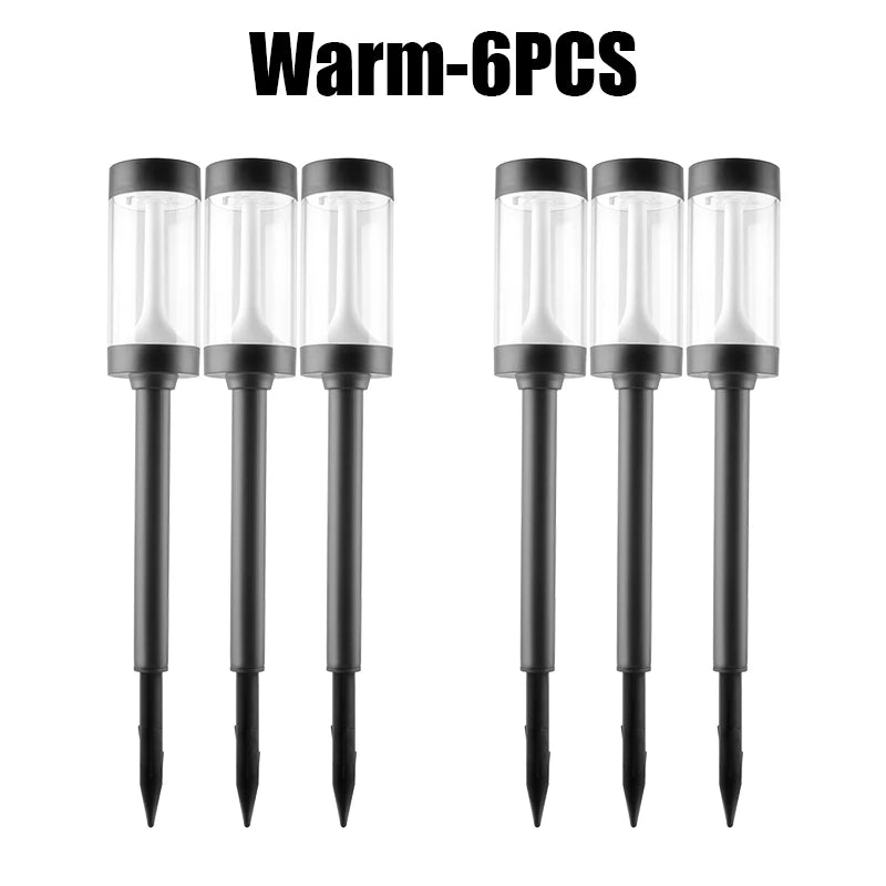 Solar Garden Stake Light – Rainproof Outdoor Path Lamp Solar Garden Light Babs Warm 6PCS