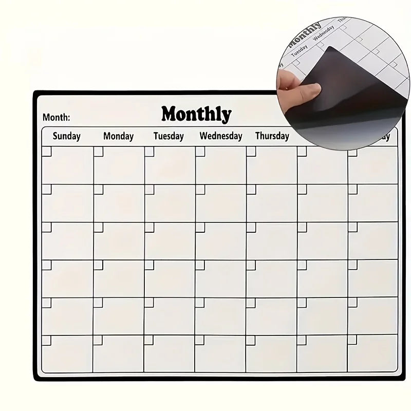 Magnetic Whiteboard Calendar Sticker – Weekly & Monthly Planner Whiteboard Planner Sticker Babs