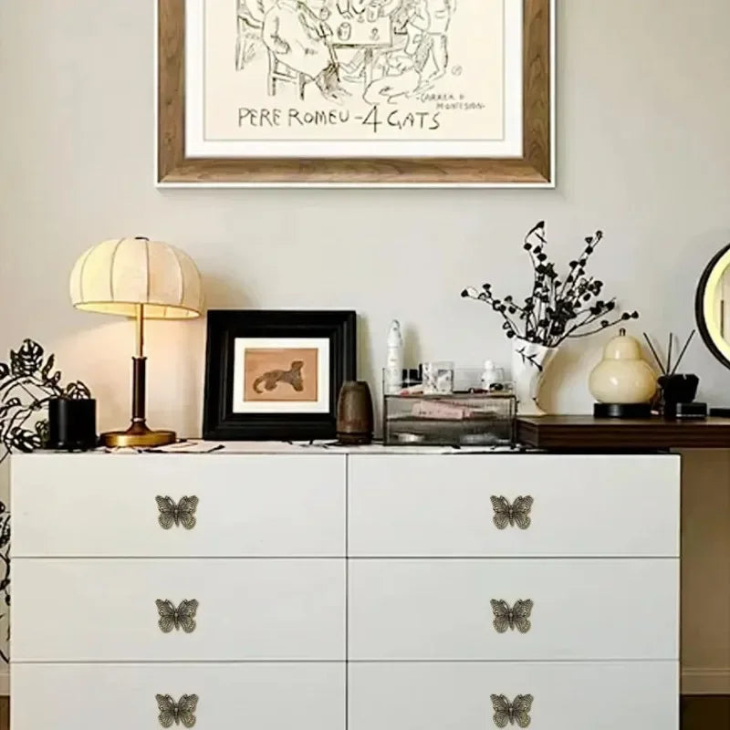 10pcs Vintage Butterfly & Bee Cabinet Knobs Metal Drawer Pulls Cabinet Knobs & Pulls Babs