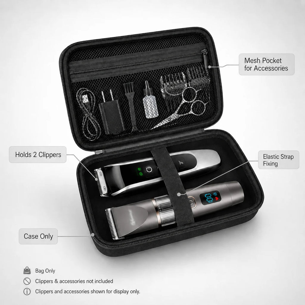 2pc Hair Clipper Case Barber Trimmer Organizer Travel Bag Clipper Organizer Bag Babs