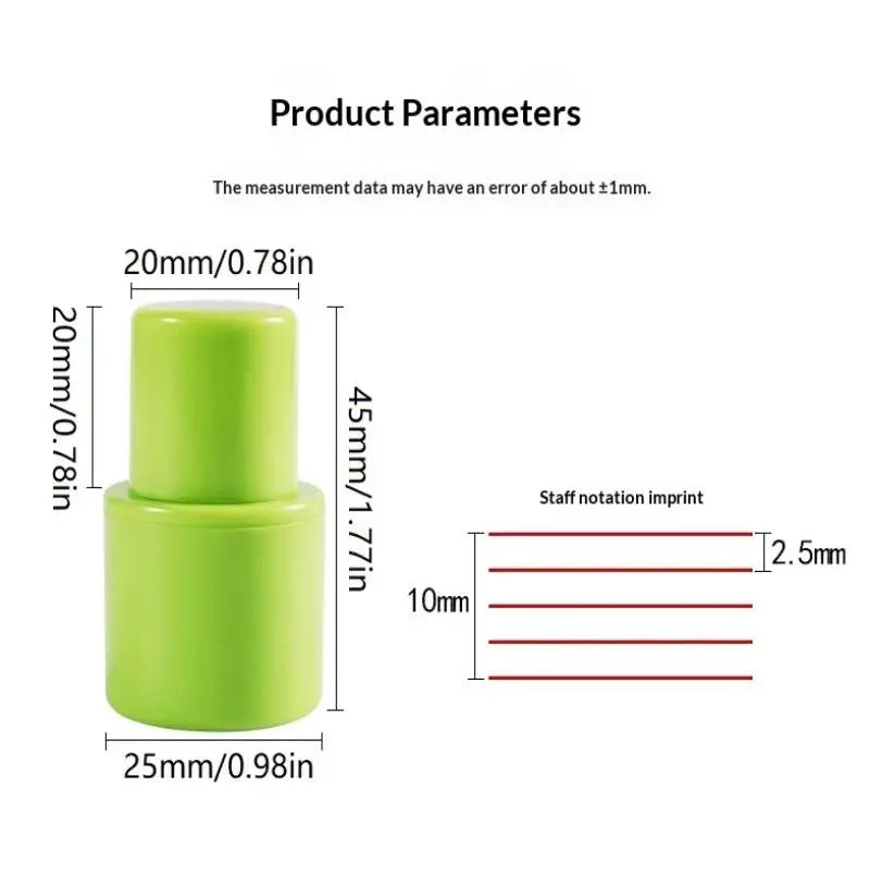 Music Staff 5-Line Roller Stamp | Teaching & Notation Tool Music Staff Stamp Babs