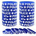 Police Party Silicone Wristbands | 5-50 Pack Favor Bracelets Party Favor Wristbands Babs Police car 5 Pcs