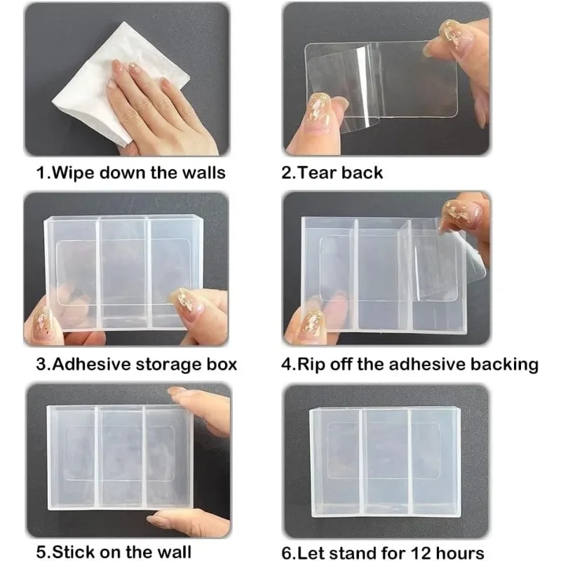 3-Grid Mini Plastic Desk Organizer – Makeup & Home Storage Desk Organizer Babs