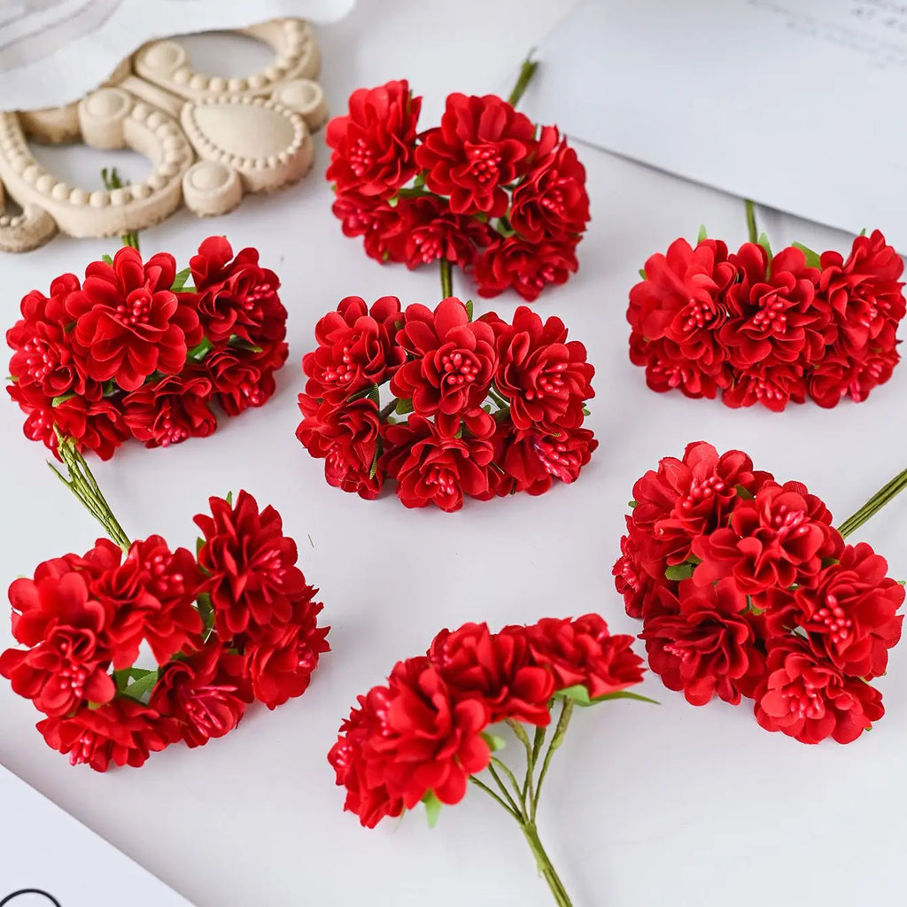 Artificial Silk Carnation Bouquet for Wedding & DIY Décor Artificial Flower Bouquet Babs