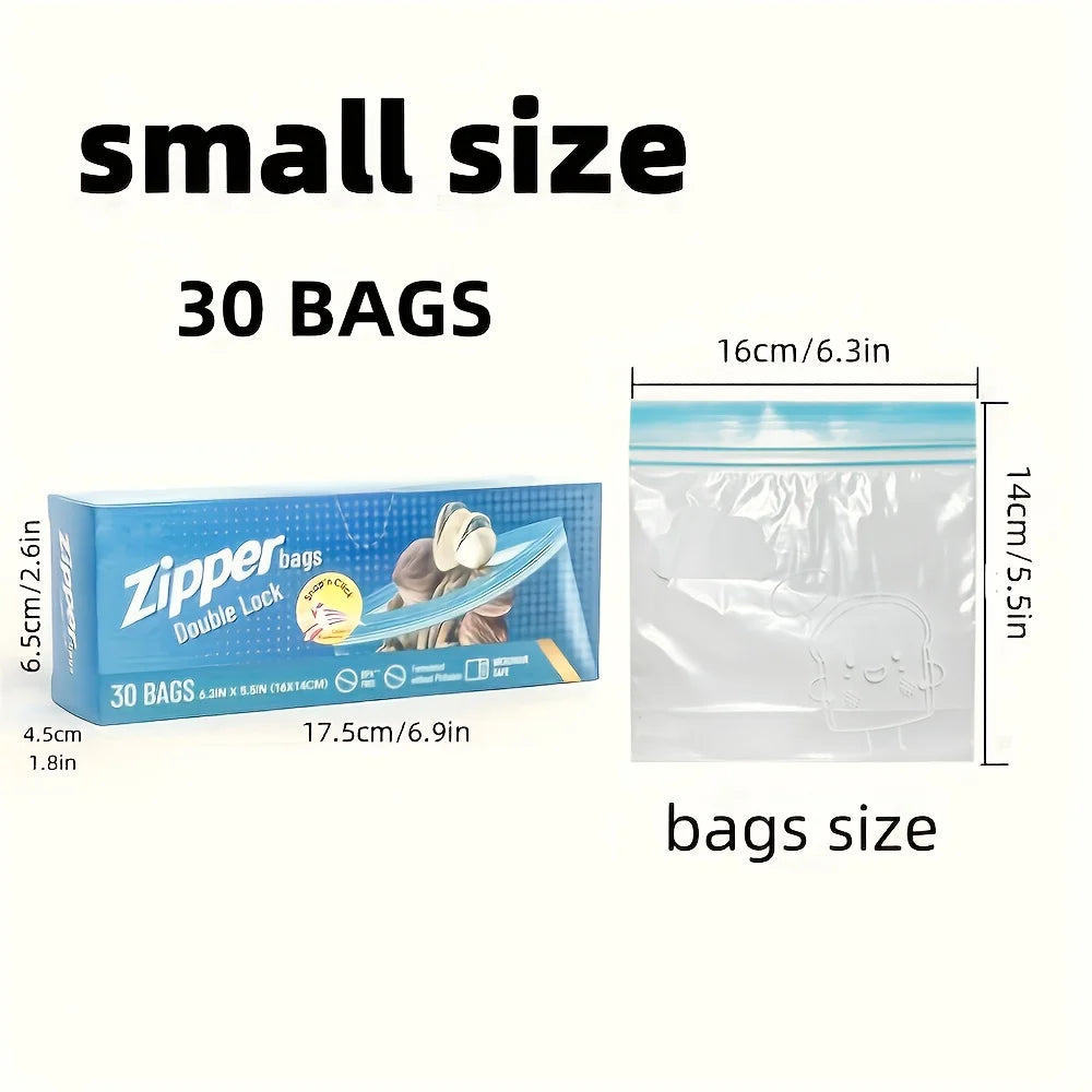 Double Lock Zipper Food Storage Bags – Reusable & Leak Proof Food Storage Bags Babs Small sizeMedium siz