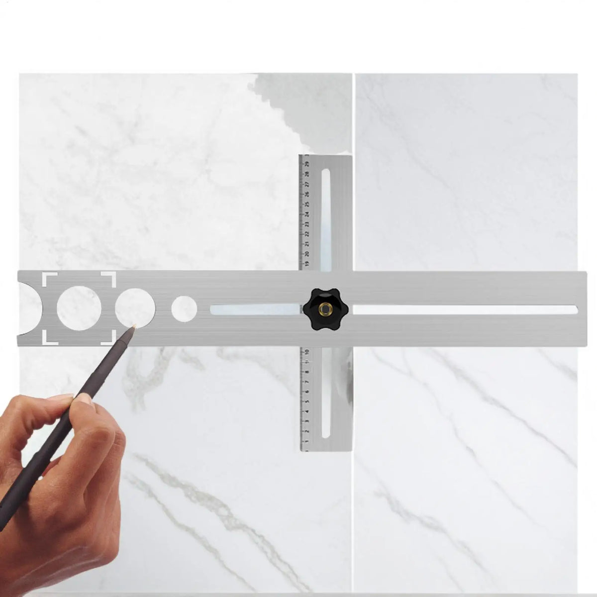 Adjustable Tile Hole Locator – Stainless Steel Drill Guide Tile Drill Guide Babs