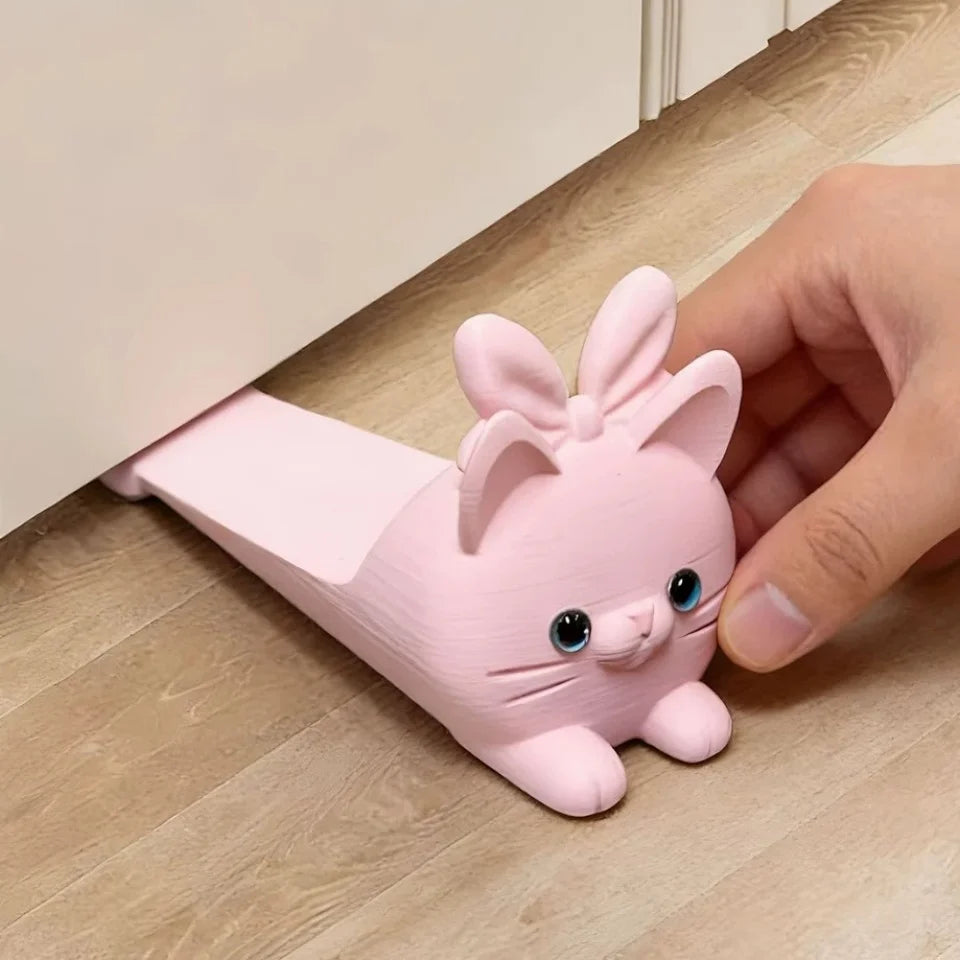 Cute Cat Door Stopper – 3D Printed Non-Slip Door Wedge Decorative Door Stopper Babs