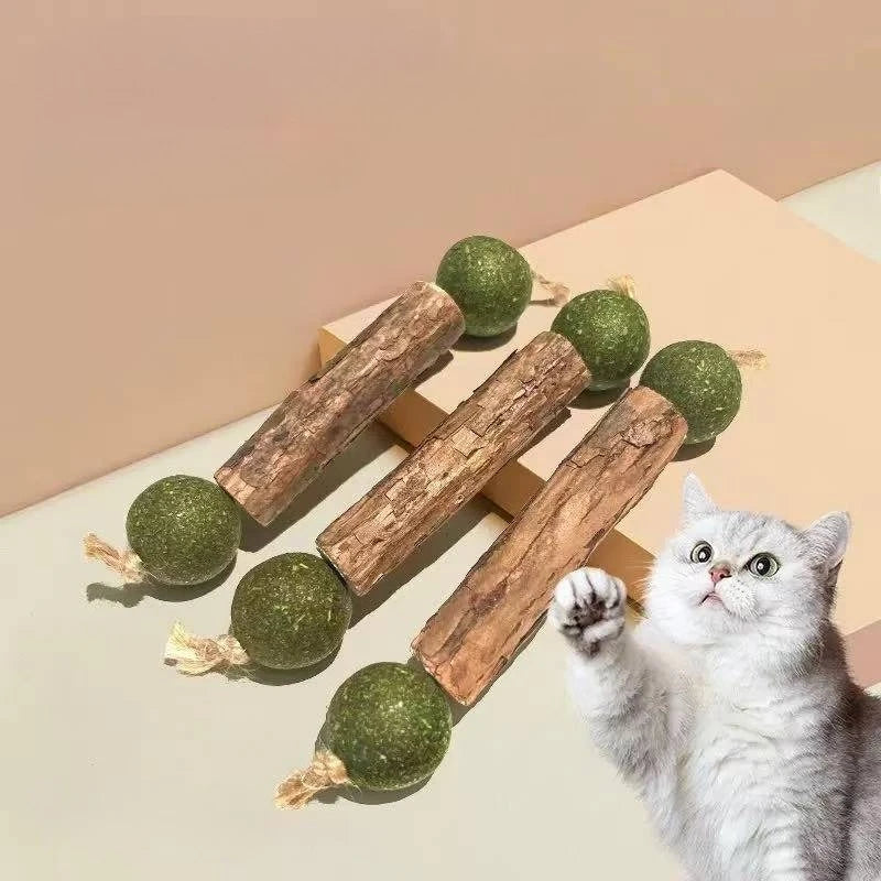 Catnip Silvervine Chew Stick – Interactive Cat Lollipop Toy Cat Chew Toy Babs