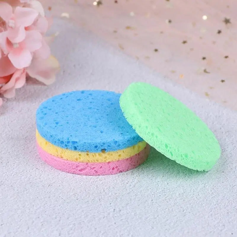 10pcs Natural Wood Fiber Facial Cleansing Sponge | Makeup Remover Facial Cleansing Sponge Babs