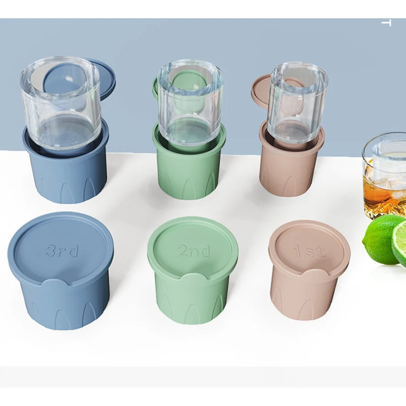 Silicone Cylinder Ice Cube Mold with Lid for 20/30/40oz Tumblers Silicone Ice Cube Mold Babs