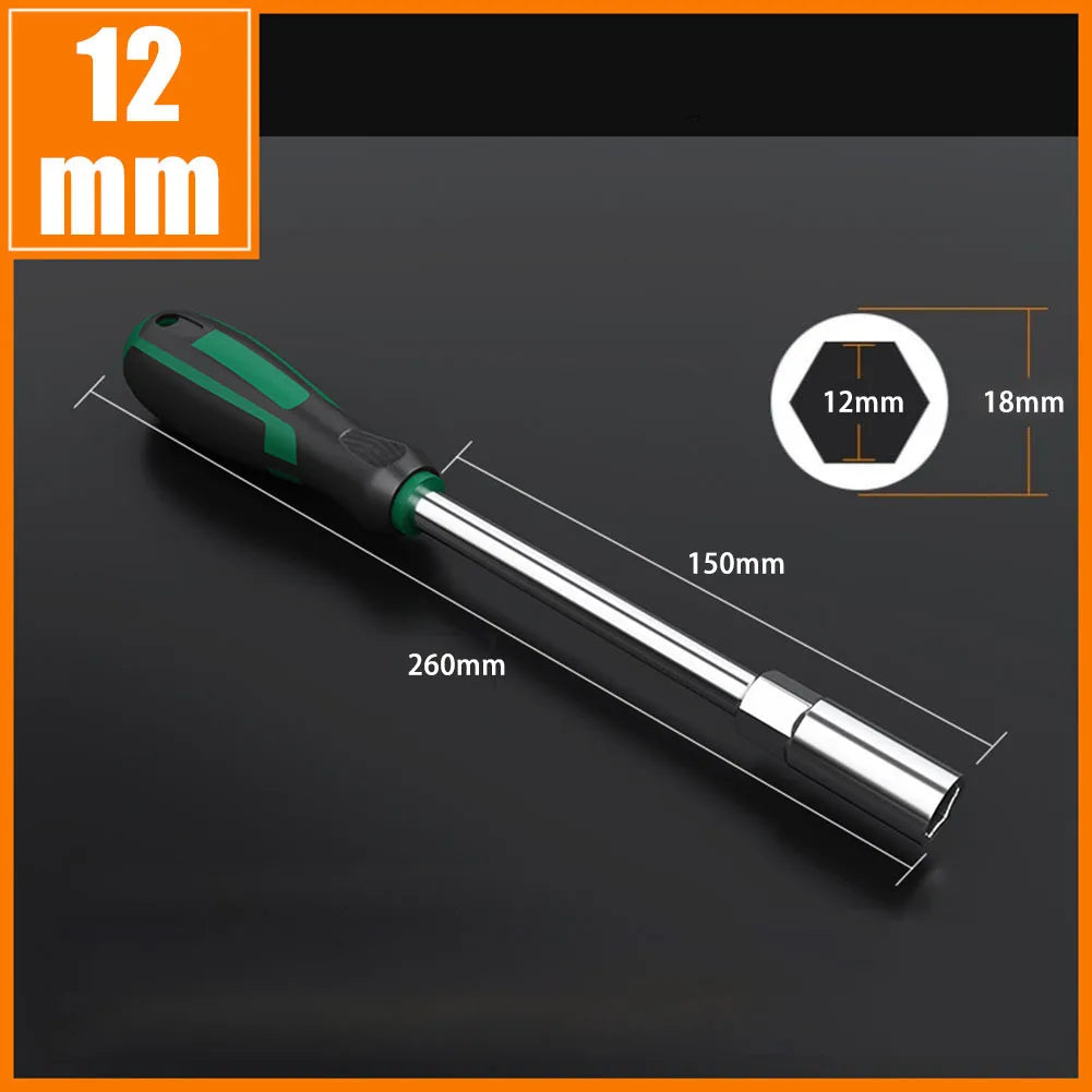Hex Deep Socket Screwdriver Wrench 5–14mm | Nut Driver Tool Socket Nut Driver Babs 12mm