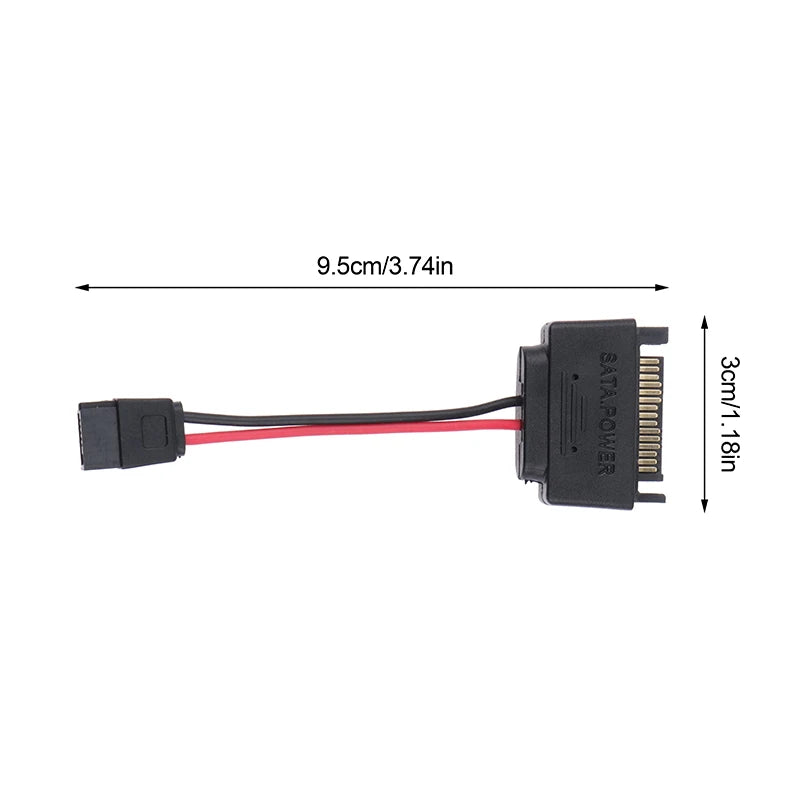 SATA 15-Pin to 6-Pin Slimline Power Adapter Cable – Optical Drive Power Adapter Cable Babs