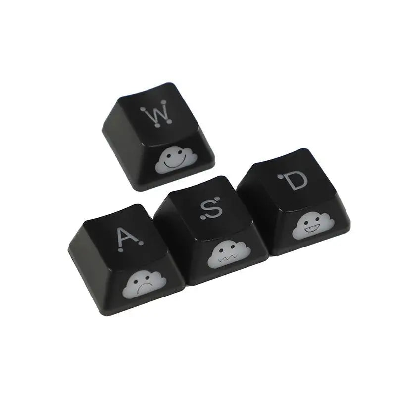 Emo WASD & Arrow Keycaps 4pcs – Backlit MX Switch Compatible Mechanical Keyboard Keycaps Babs A2