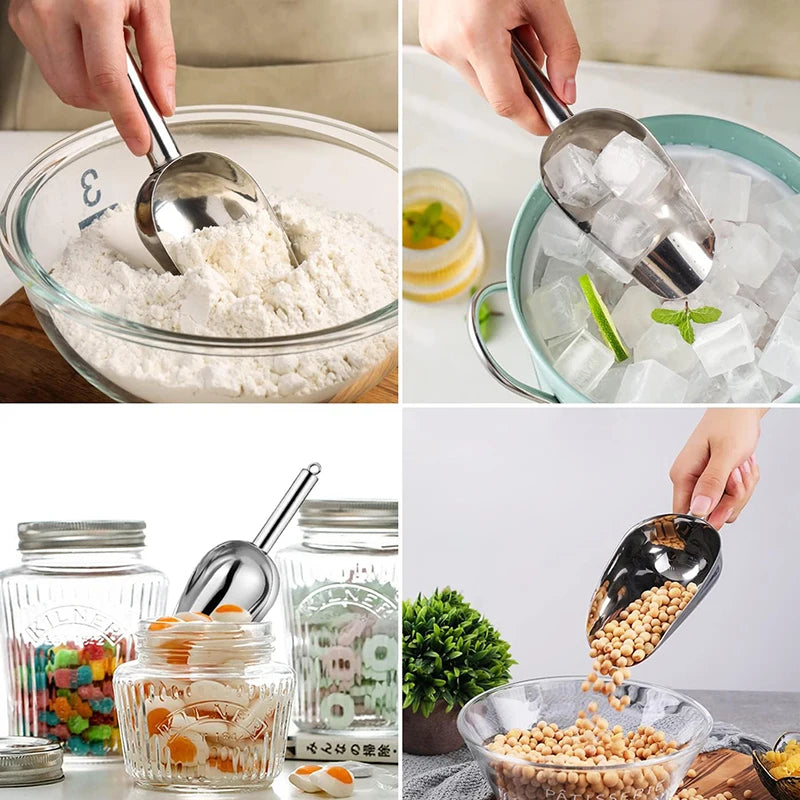 Stainless Steel Ice Scoop Set – 5, 8 & 12 oz | Bar & Kitchen Kitchen Ice Scoop Babs
