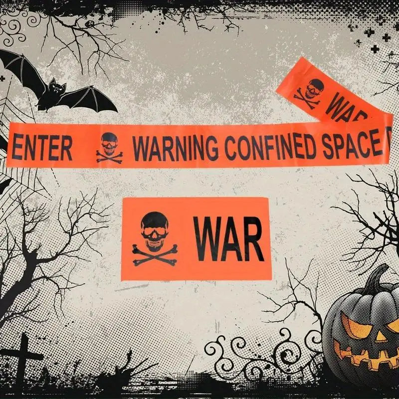 Halloween Zombie Caution Tape 6M – Fright Party Decoration Halloween Decoration Tape Babs