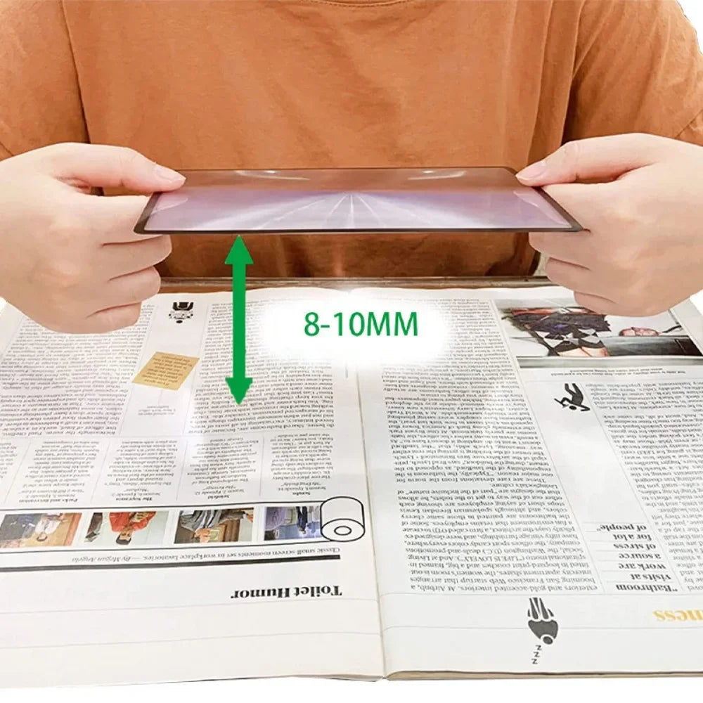 A5 PVC Sheet Magnifier 3x – Portable Flat Reading Magnifier Sheet Magnifier Babs
