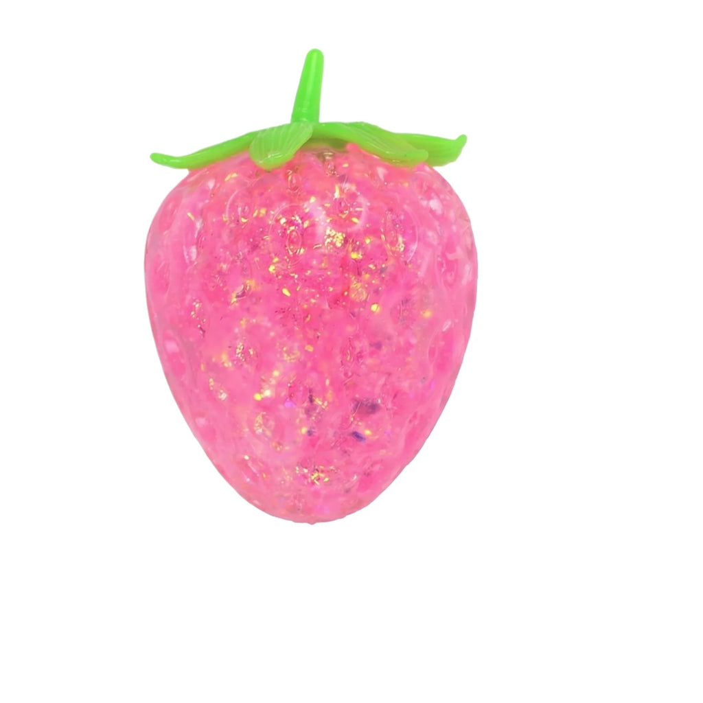 Glitter Strawberry Squishy Fidget Toy – Kawaii Squeeze for Kids Squishy Fidget Toy Babs