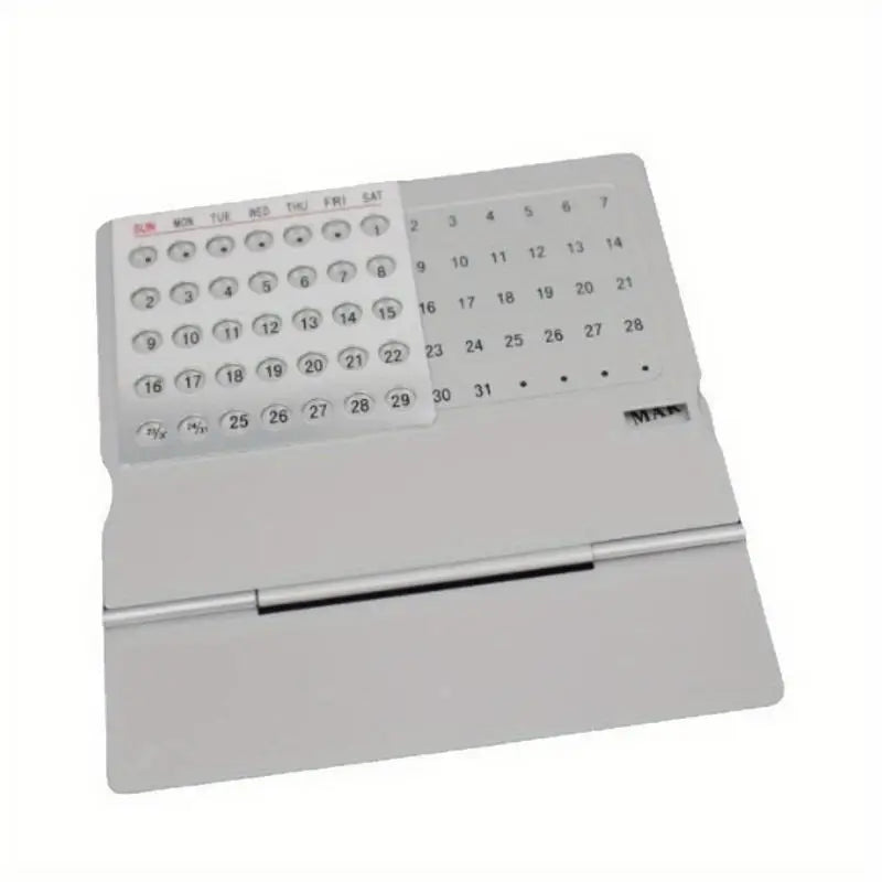 Mini Silver Aluminum Perpetual Desktop Calendar – 100 Year Perpetual Desktop Calendar Babs
