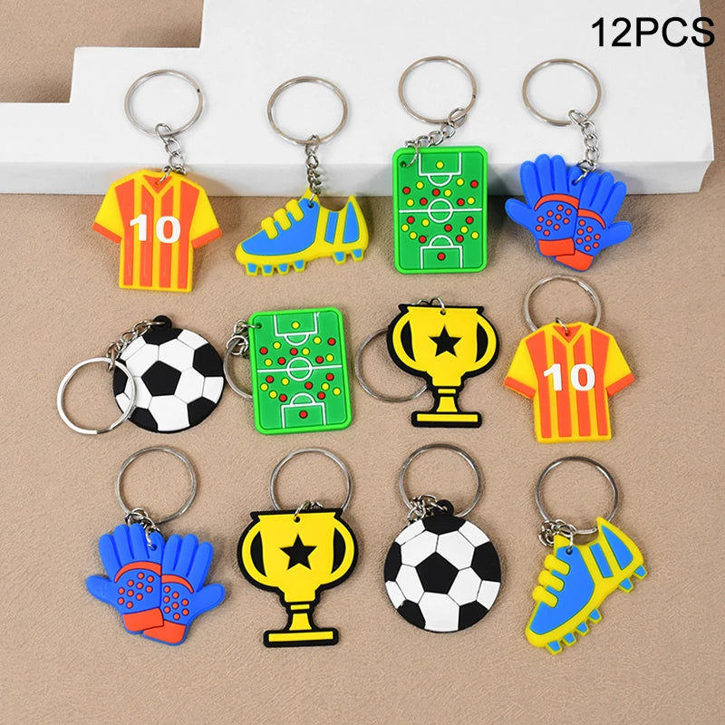 Soccer Party Favors – Bracelets, Keychains & Maze Toys for Kids Party Favor Set Babs 12Pcs Keychain