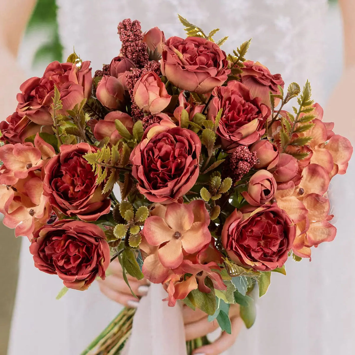 Silk Peony Hydrangea Artificial Flowers – Wedding & Home Décor Artificial Silk Flowers Babs
