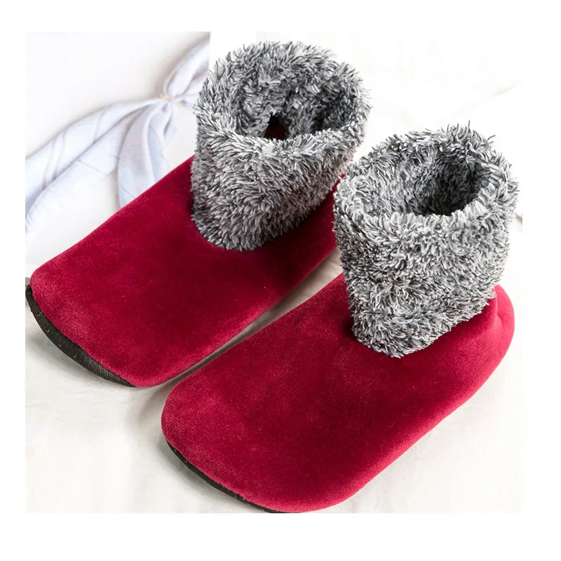 Warm Plush Non-Slip Winter Floor Socks for Women Plush Slipper Socks Babs
