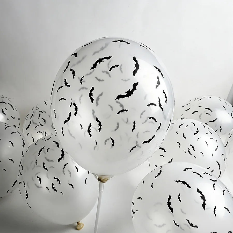 10pcs Halloween Bat Latex Balloons 12" Party Decorations Halloween Party Balloons Babs 10Pcs 12Inch