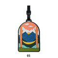 Luggage Tag Mountain Sunset Design – Privacy Protection Travel Luggage Tag Babs 03