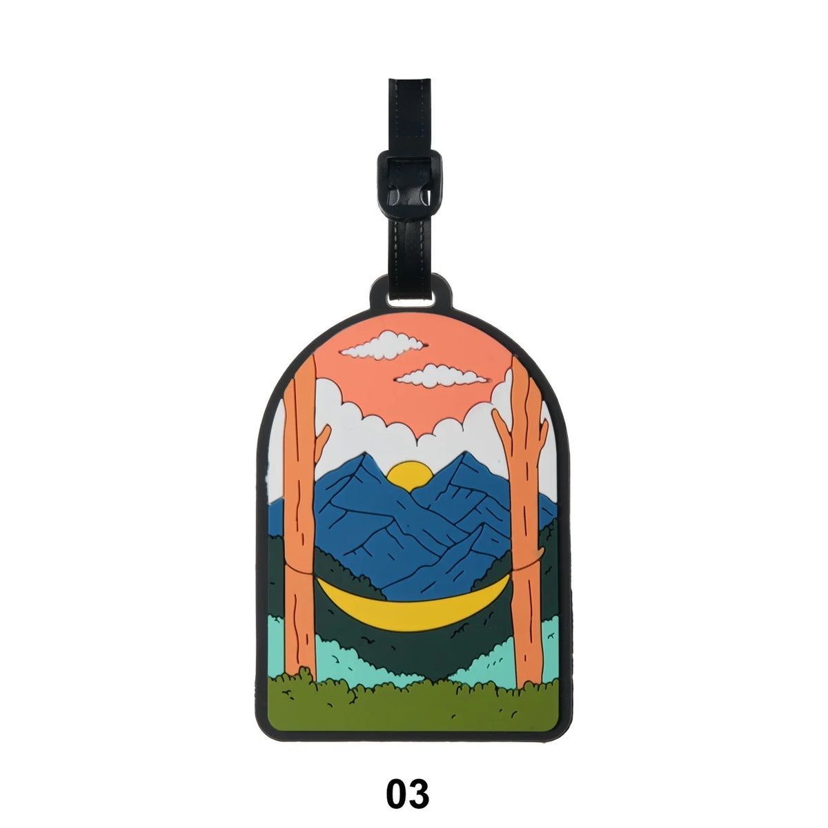 Mountain Sunset Luggage Tag – Privacy Travel Bag Identifier Luggage Tag Babs 03