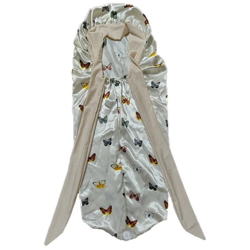 Extra Large Satin Sleep Bonnet with Long Tie – All Hair Types Satin Sleep Bonnet Babs BU
