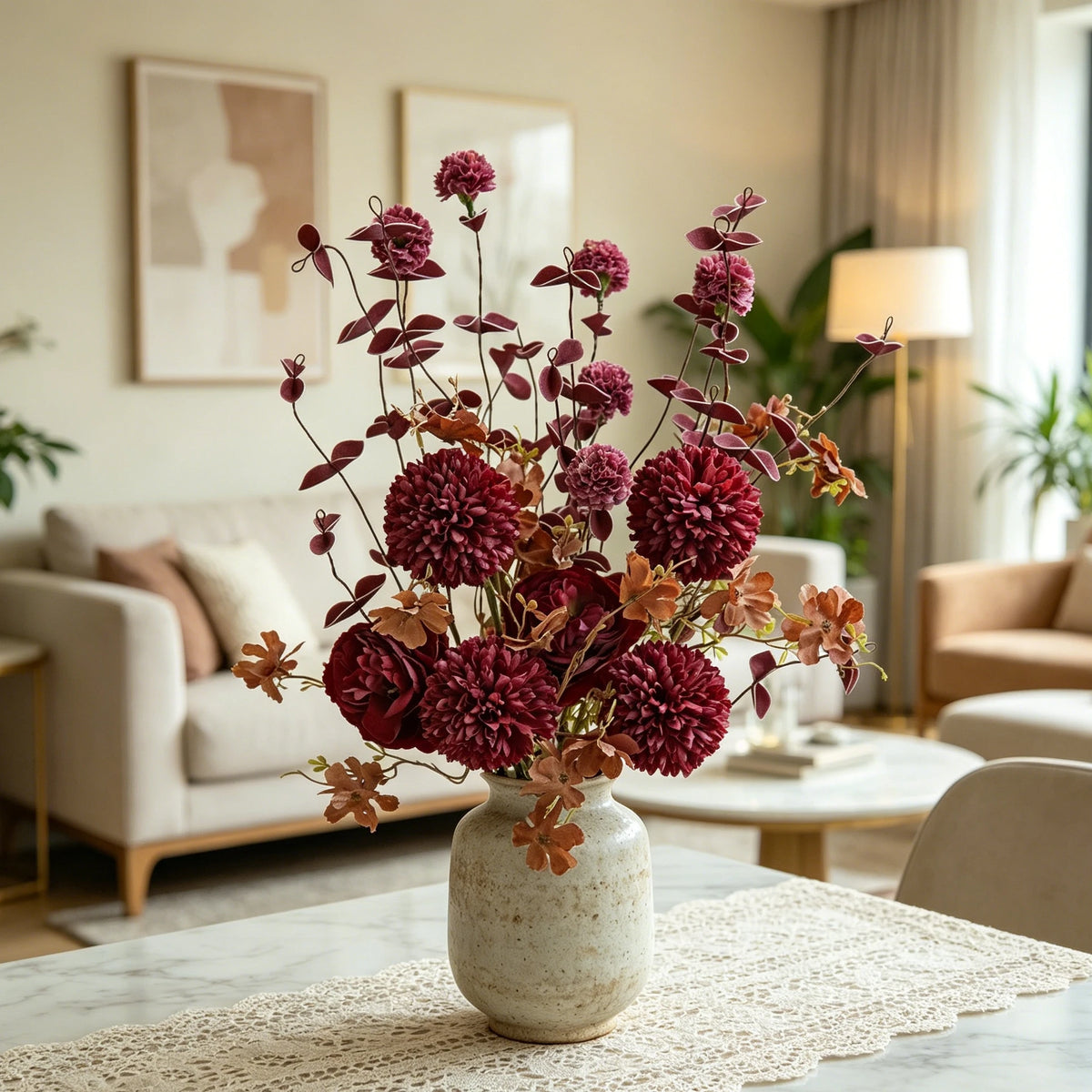 Silk Rose Artificial Flowers – Wedding & Home Décor Bouquet Artificial Silk Flowers Babs