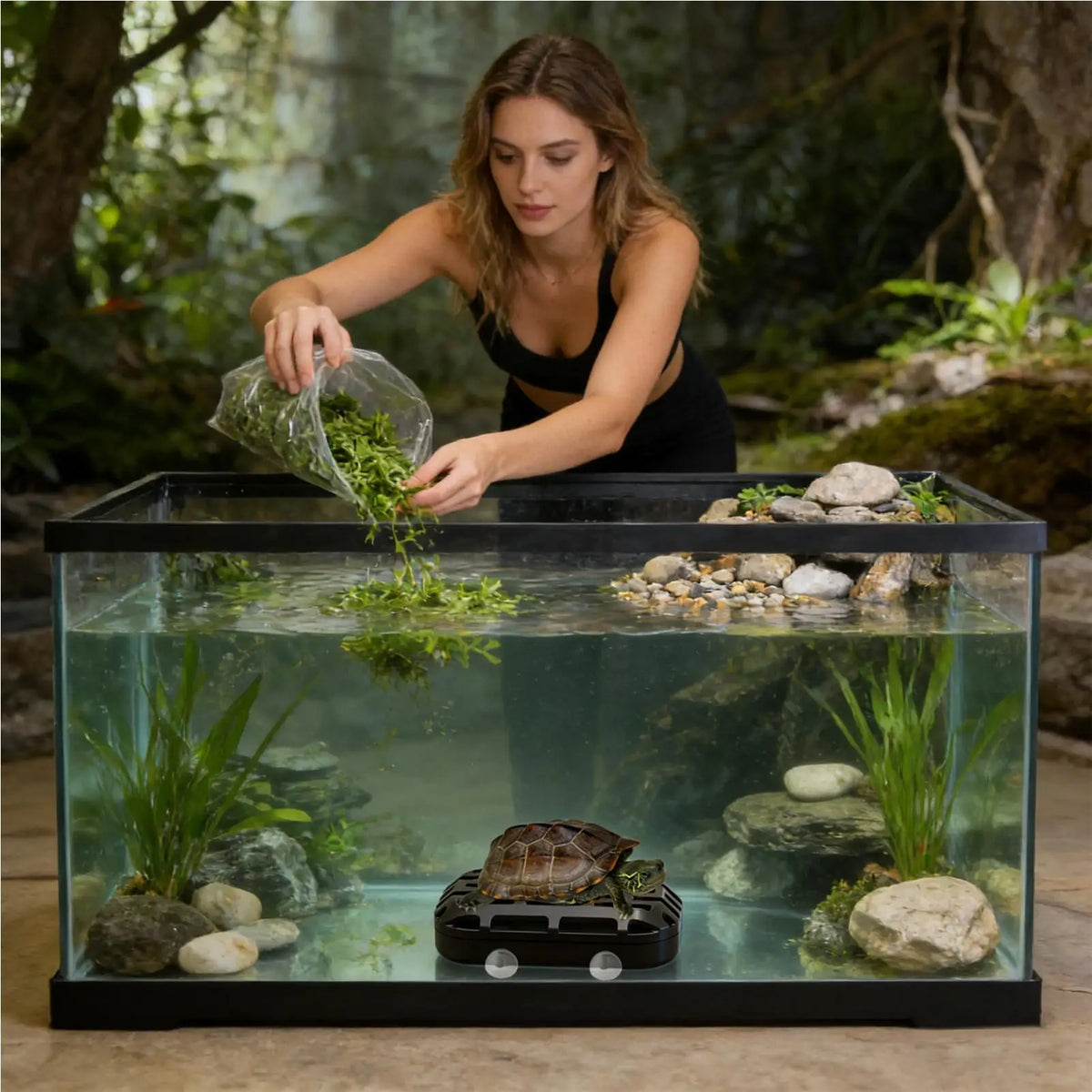 Turtle Tank Waste Collector – Suction Cup Reptile Toilet Reptile Tank Accessory Babs