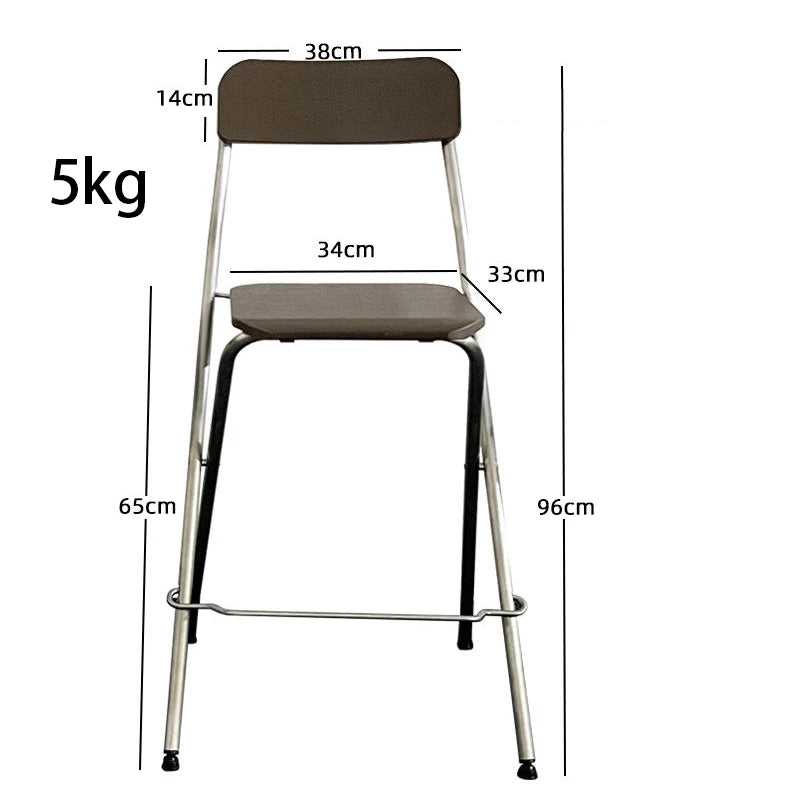 Portable Folding Stool – Modern Nordic Stainless Steel Folding Stool Babs 65cm