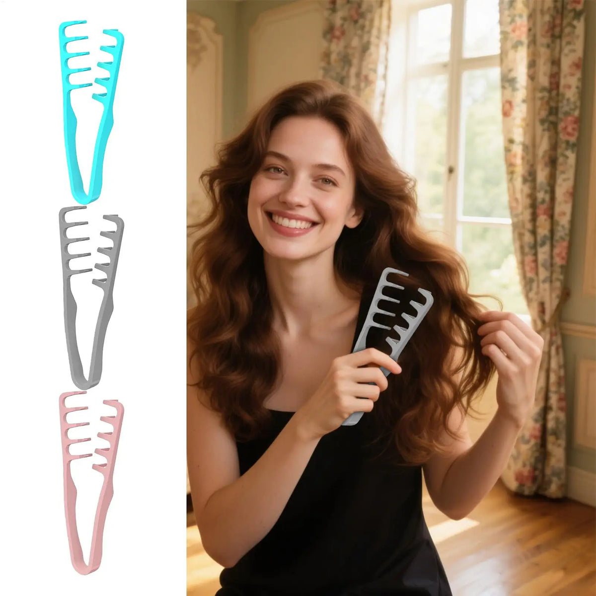 Wide Tooth Volumizing Hair Comb – Detangling & Styling Wide Tooth Hair Comb Babs