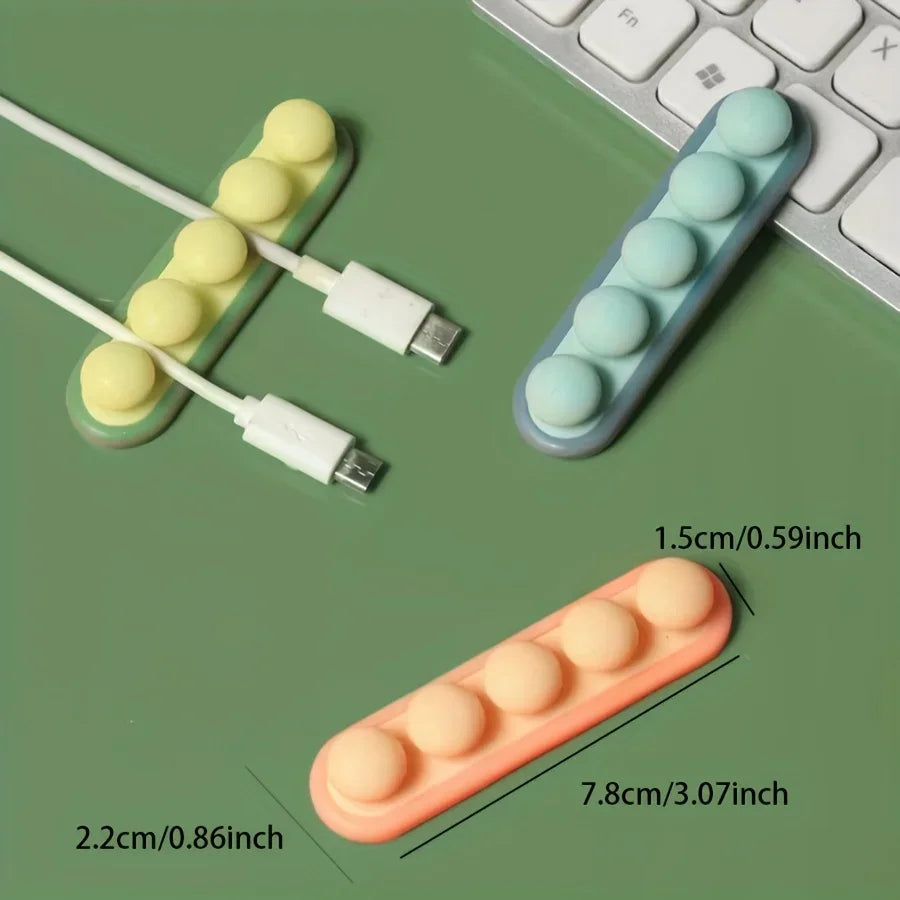 Silicone Cable Organizer Clips – Reusable Self-Adhesive Wire Holder Cable Organizer Clips Babs