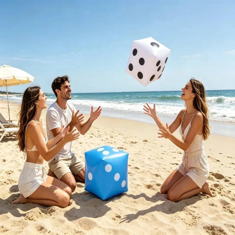 Giant Inflatable Dice 30cm PVC Party Game Toy – 1 or 2 Pack Inflatable Party Game Babs