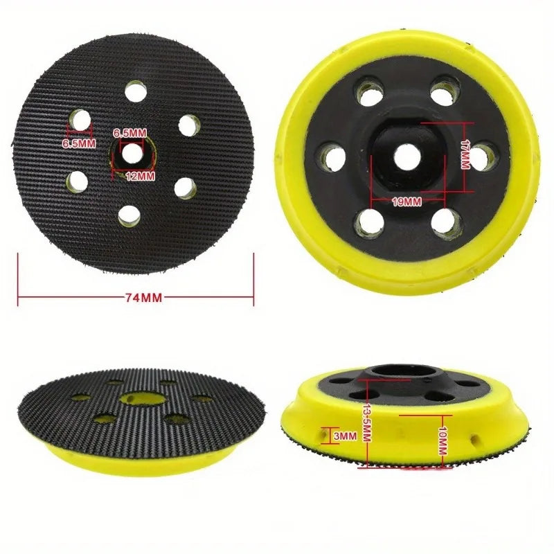 3-Inch 6-Hole PU Foam Polishing Disc – Hook & Loop Backing Pad Polishing Foam Disc Babs