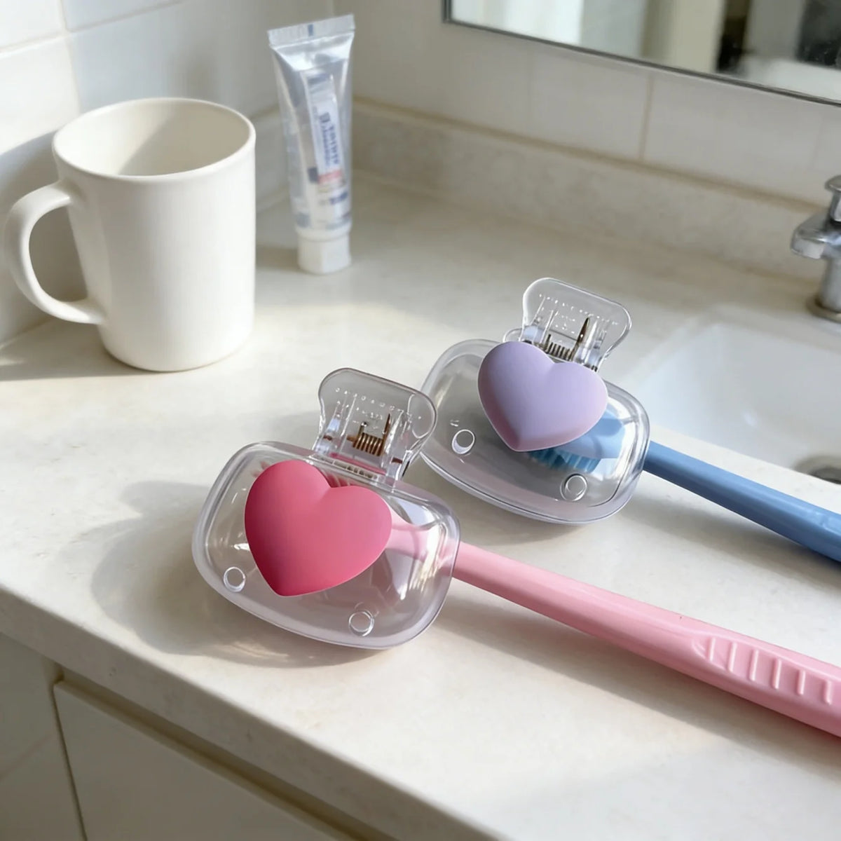 Portable Toothbrush Head Covers – Reusable PVC Protective Caps Toothbrush Head Cover Babs