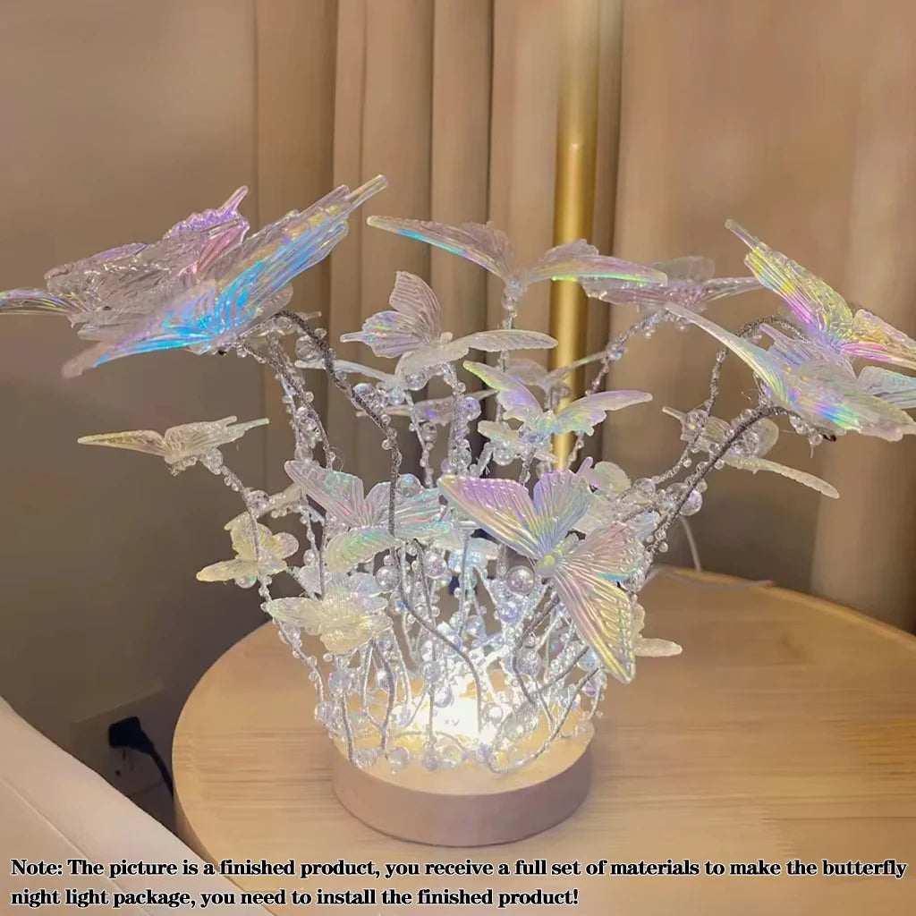 Butterfly Night Light DIY Kit – Romantic Bedside Lamp & Gift DIY Night Light Kit Babs Material kit-1Set