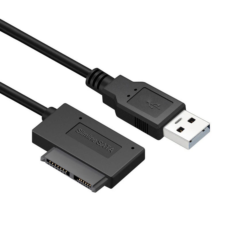 USB 2.0 to Mini SATA 13-Pin Adapter Cable for Laptop DVD Drive USB Drive Adapter Babs