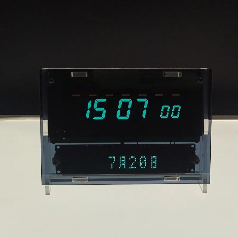 VFD WiFi Smart Desk Clock – Dual Display, Calendar & Auto Sync Smart Desk Clock Babs