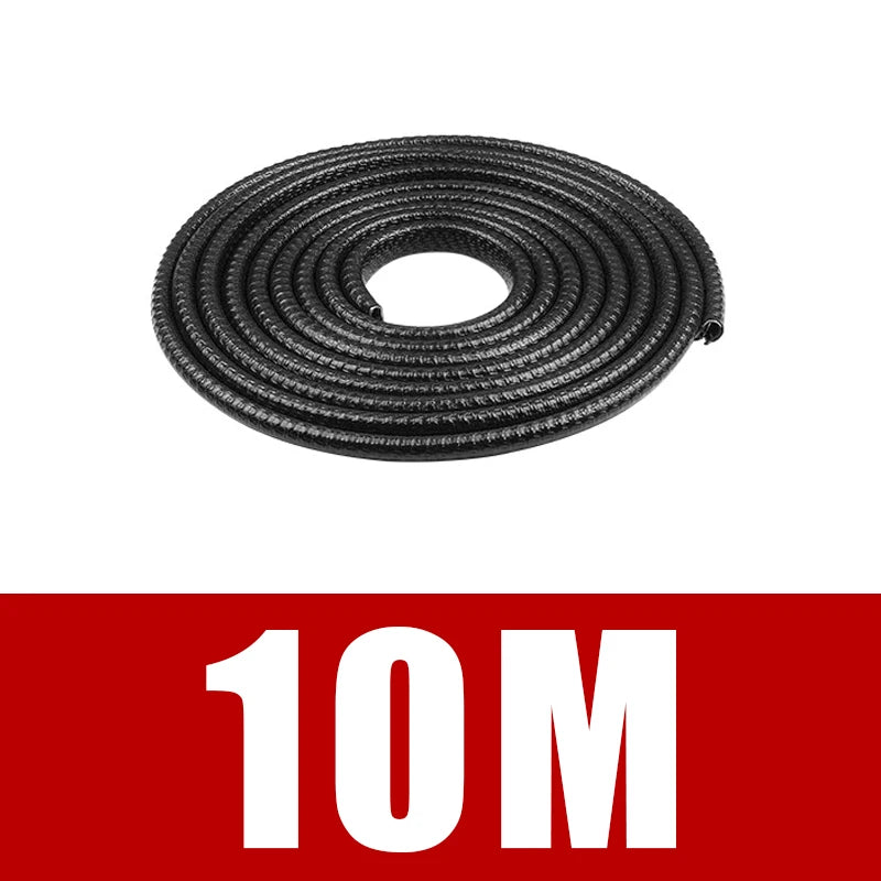 10m Car Door Edge Guard Strip – Rubber Anti-Scratch Protector Car Door Guard Strip Babs Black 10m
