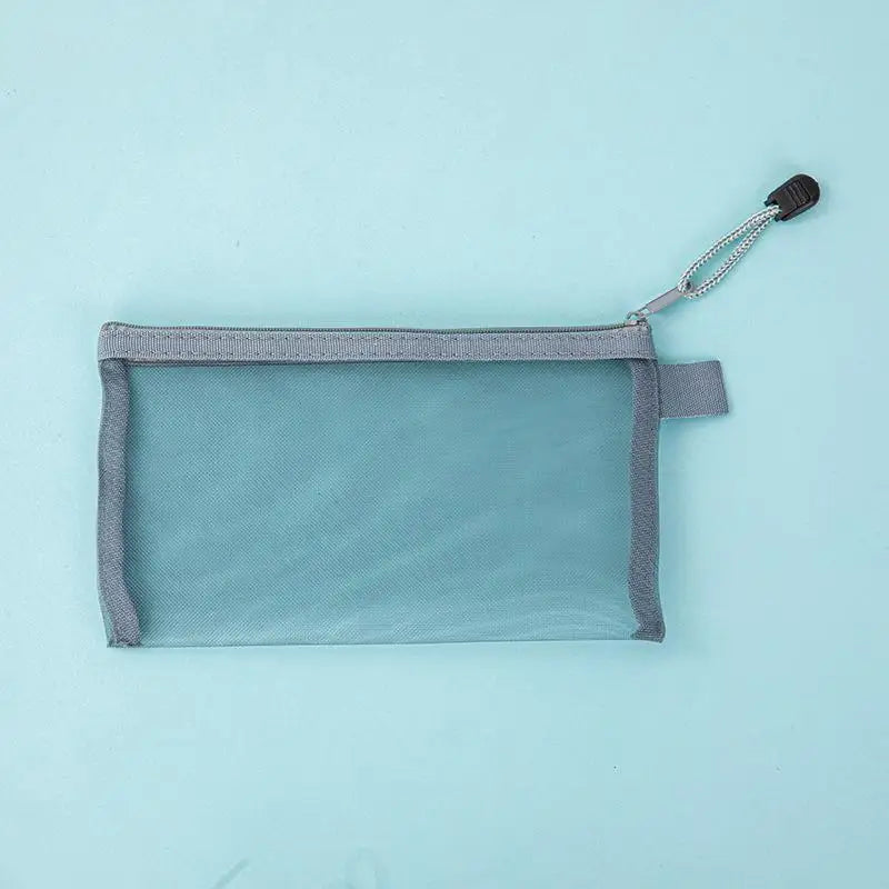 Transparent Mesh Pencil Pouch with Zipper | School & Office Mesh Pencil Pouch Babs A
