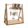 Rustic Wood Jewelry Organizer Stand – Earrings, Necklace & Ring Jewelry Organizer Stand Babs Earring stand