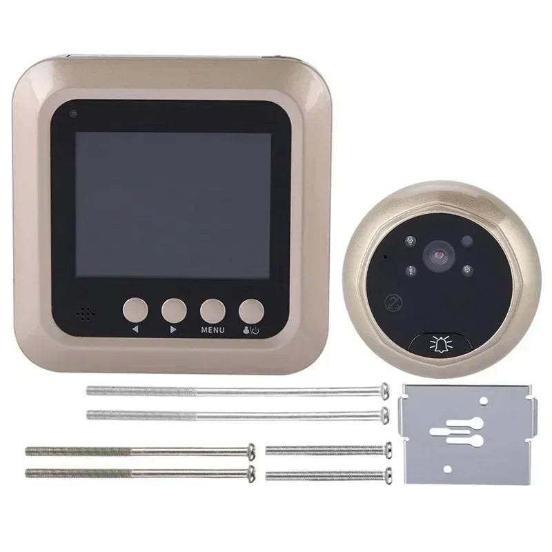 Smart Cat Eye Door Viewer – HD 2.4" IR Night Vision & Motion Detection Peephole Door Camera Babs