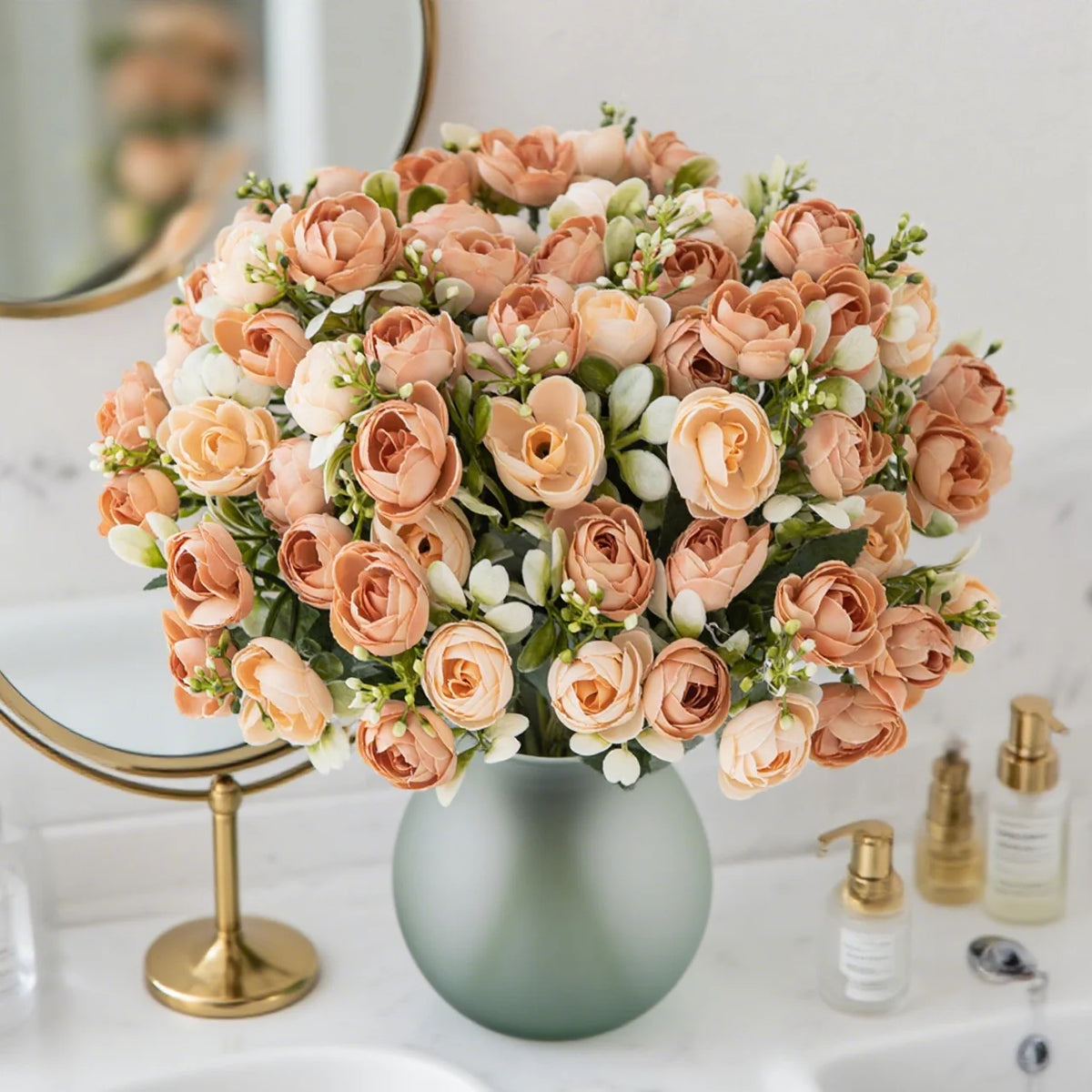 Silk Rose Artificial Flowers Tea Bud Décor 1/5pcs – TTCY Artificial Silk Flowers Babs