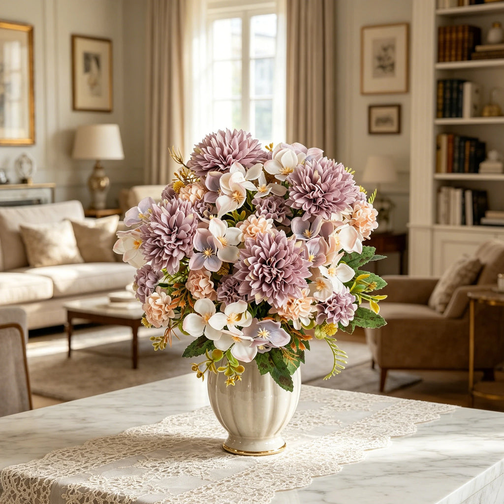 Silk Hydrangea & Carnation Artificial Flowers – Wedding & Home Artificial Silk Flowers Babs